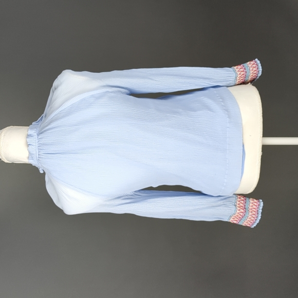 Marie Oliver 100% sky blue silk blouse - Picture 6 of 9